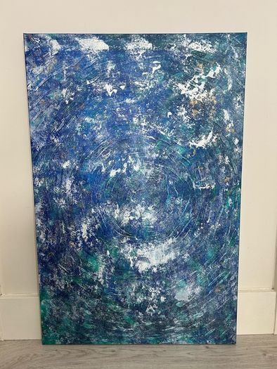 "Echoes of the deep" abstract painting