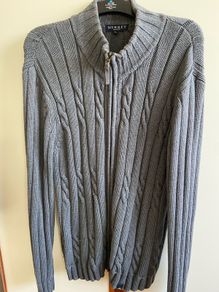 Men's zipper cardigan, size XL