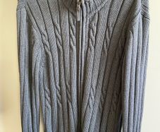 Men's zipper cardigan, size XL