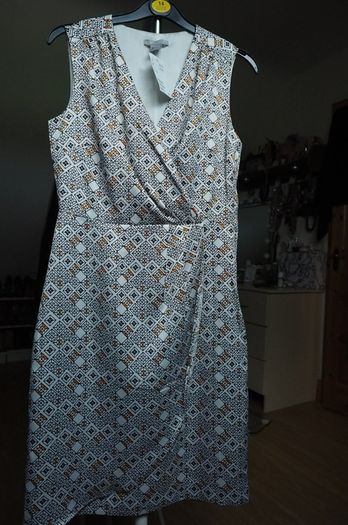white printed dress