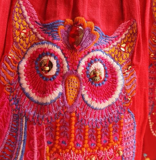 New Tags Beautiful Monsoon Girls Red Embroidered Beaded Skirt 12 to 13Yrs