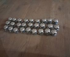 Polished chrome door knobs
