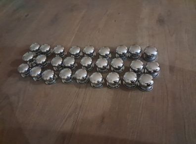 Polished chrome door knobs