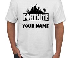 Fortnite T-Shirt Kids PERSONALISED Children Play Gaming Xbox One PS4 Kids Gift