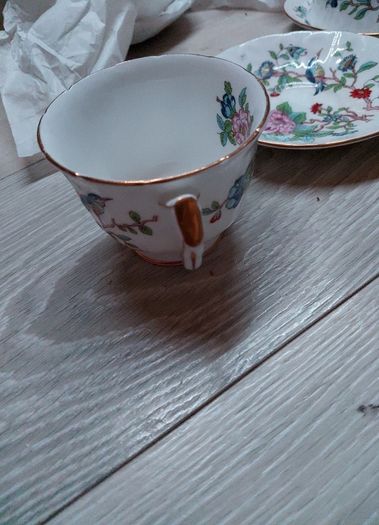 Vintage Aynsley 'Pembroke' Bone China Tea Set - 6 Cups & 6 Saucers - Made in England".