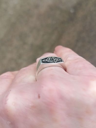 Heavy Celtic Knot Ring and Stuart Harper Brooch