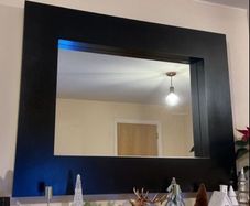 Black framed large mirror 79 x 104 x 7 cm