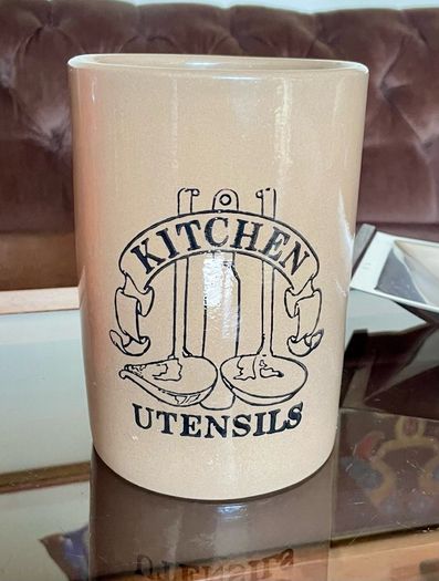 Vintage Stoneware Pearsons of Chesterfield Crock Style Utensil Holder