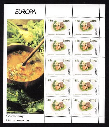 2005 Ireland Europa (Gastronomy) Commentative Stamps Sheetlet Mint Never Hinged (MNH)