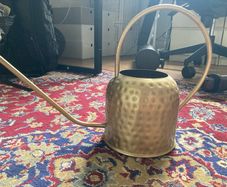 Art deco brass coloured watering can
