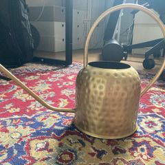 Art deco brass coloured watering can