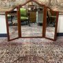 Fruitwood French Carved Tri-Fold Mirror. Image 2