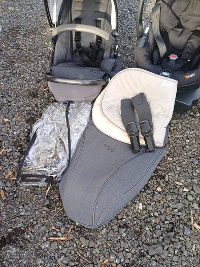 kids pushchair+cot+ high hair