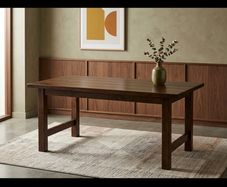 mid century hardwood table
