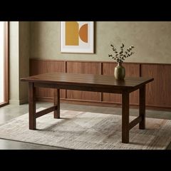 mid century hardwood table