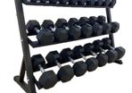 Hex Dumbbells 2.5-30kg + 3 tier rack