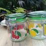 Italian Glass, storage jars, vintage glass jar Image 4