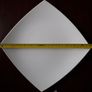 PLATE - Square - White Glass - 27cms Image 3
