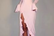 Pink midi dress