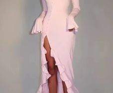 Pink midi dress