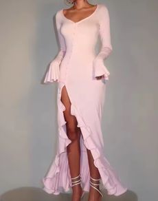 Pink midi dress