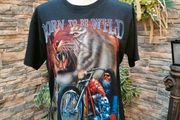 Born To Be Wild Biker T-shirt  Front and Back Print's  Size Medium