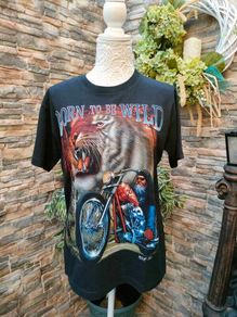 Born To Be Wild Biker T-shirt  Front and Back Print's  Size Medium