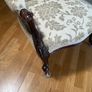 Early Victorian salon/parlor chair in mint condition mahogany on castors.  Restored with original hair.  Beautiful piece of furniture Image 2