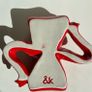 Klevering red bow candle holder sculptural ceramic ribbon design Brand New Image 6