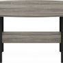 FREE EXPRESS SHIPPING Simple Design Coffee Table, Side Table, French Oak/Black Image 2