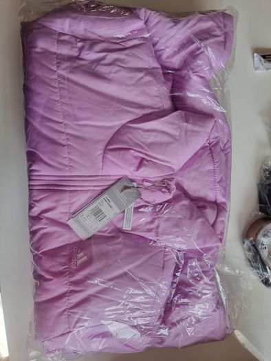Adidas Women's W BSC Padded J Jacket, 3 Stripes Midweight LILGOZ SX038, Bliss Lilac, Pink XL