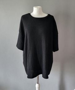 Shein black ribbed top, Size 3XL / UK22