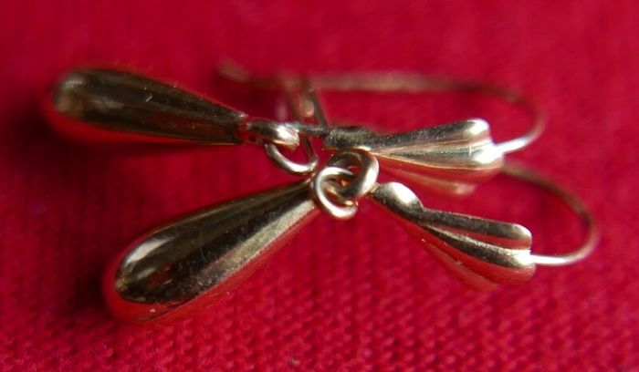 Vintage 9ct Gold 375 Drop Earrings 0,56g