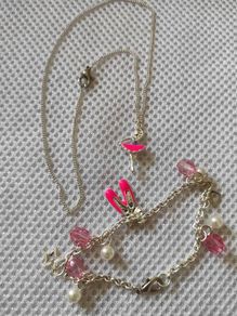 Girls matching set necklace and bracelet