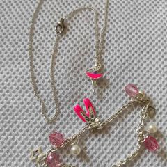 Girls matching set necklace and bracelet
