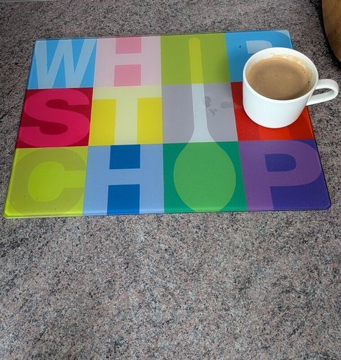 Joseph Joseph Whip Stir Chop Glass Worktop Saver 40 x 30cm Rare Discontinued