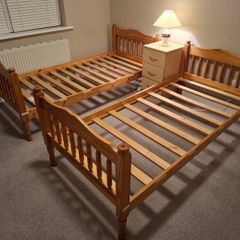 2 Solid Pine Single Beds