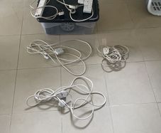 5 extension leads and power surge