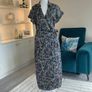 Ladies Short-sleeved Black and White Wrap Shirt Dress from Mango Image 2