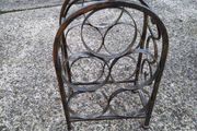 Rustic metal wine rack