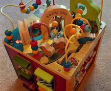 Large Wooden Activity Cube - Zany Zoo