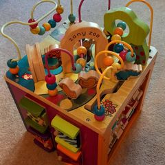 Large Wooden Activity Cube - Zany Zoo