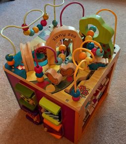 Large Wooden Activity Cube - Zany Zoo