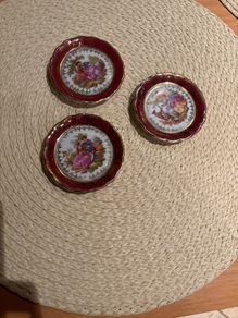 Set of Three CP Limoges French Antique Miniatures Trinket Dishes