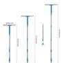 FREE EXPRESS SHIPPING Window Cleaner with Long Handle(146cm), Glass Cleaning Tools with Silicon Squeegee & Microfiber Scrubber, Window Cleaning Kit for Shower Glass Mirror Image 2