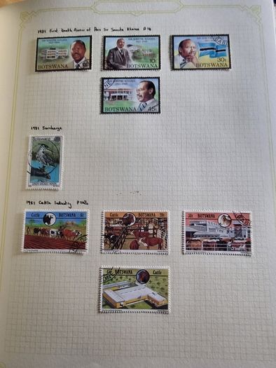 Stamp album 153 Botswana, Lesotho