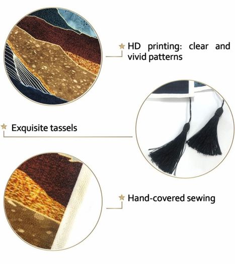 2 Pack Japanese Mountain Tapestry Wall Hanging with Tassels Misty Forest Tapestries Wall Art Sun Nature Landscape Home Decor for Bedroom Aesthetic (35 x 50cm)