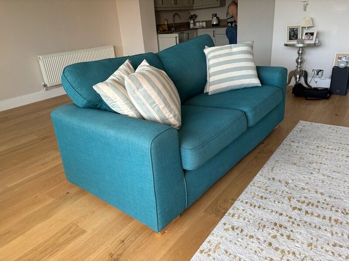 Sofa,4 cushions and a footstool