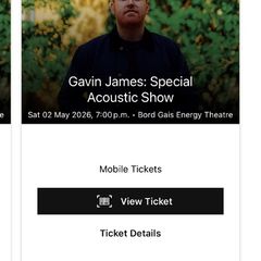 Gavin james tickets