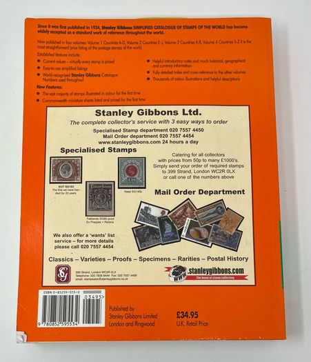 Stanley Gibbons Simplified Stamp Catalogue of the World in Colour 2004 Volume 4 Countries S-Z (SAAR to Zululand).